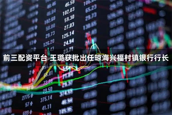 前三配资平台 王璐获批出任琼海兴福村镇银行行长